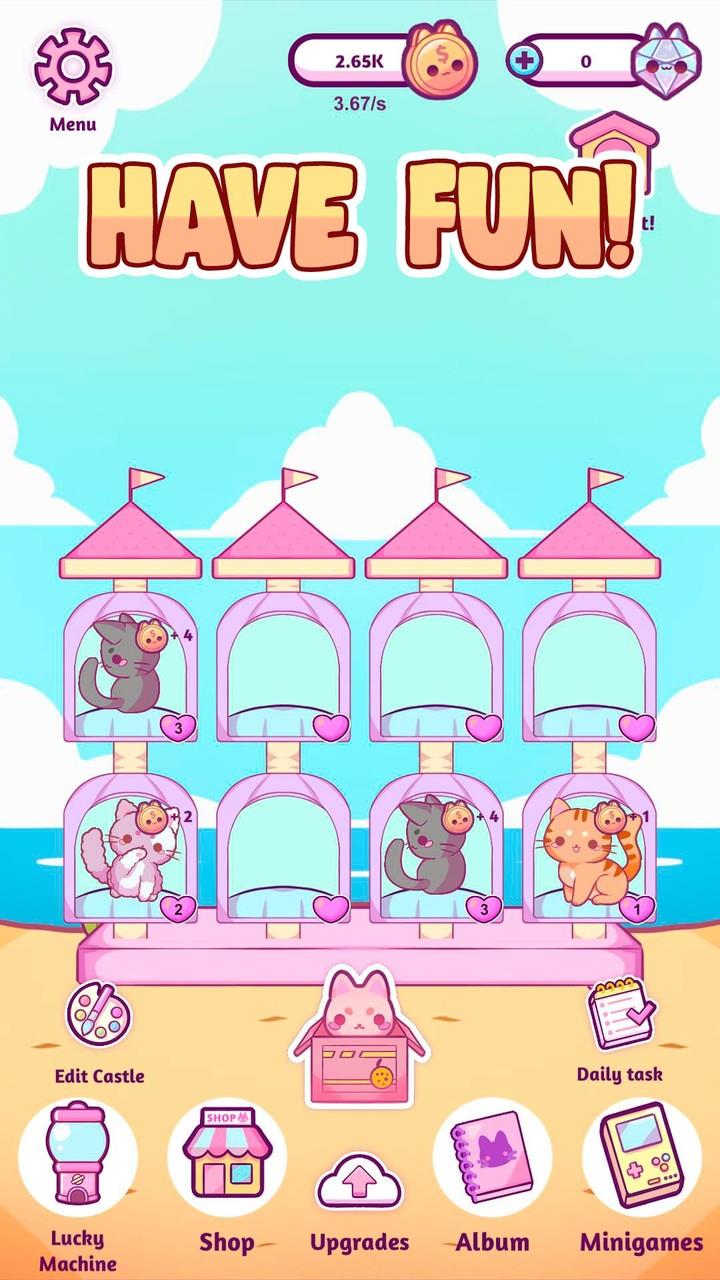 Cat Castle : Merge cute cats screenshot 4