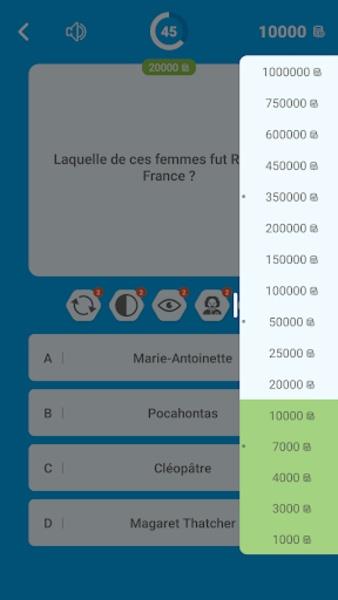 Millions Quiz - Français captura de pantalla 