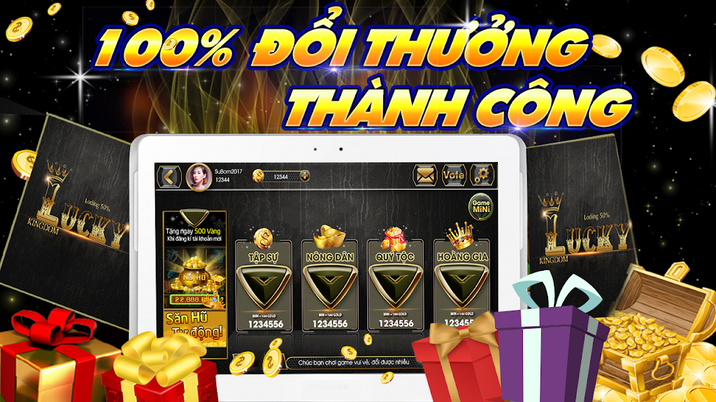 Slot - Vuong quoc lucky, Game Danh Bai Doi Thuong Screenshot 2