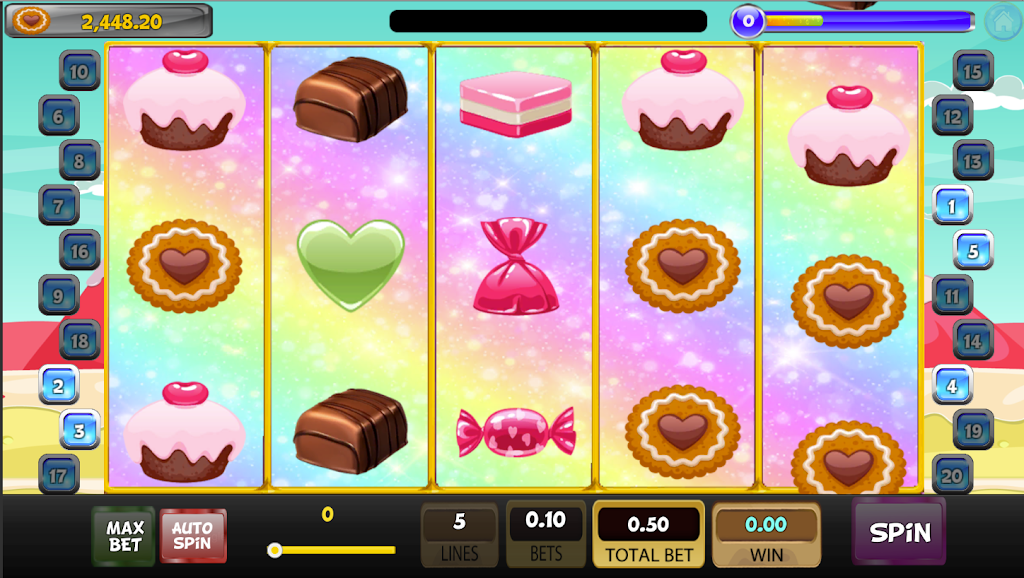 Candy Sweet Slot machine экрана 4