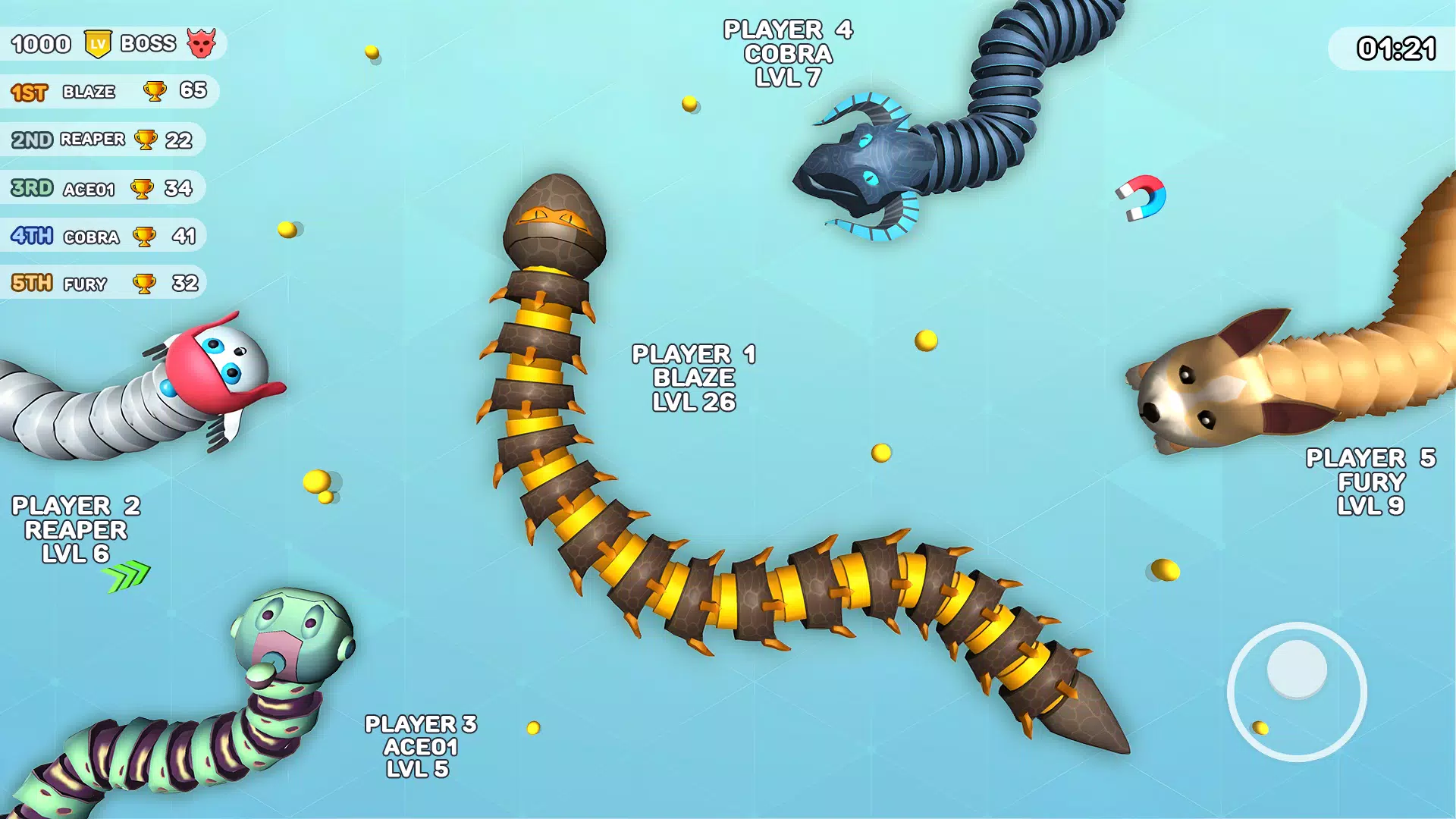 Worms Clash - Snake Games ဖန်သားပြင်ဓာတ်ပုံ 2