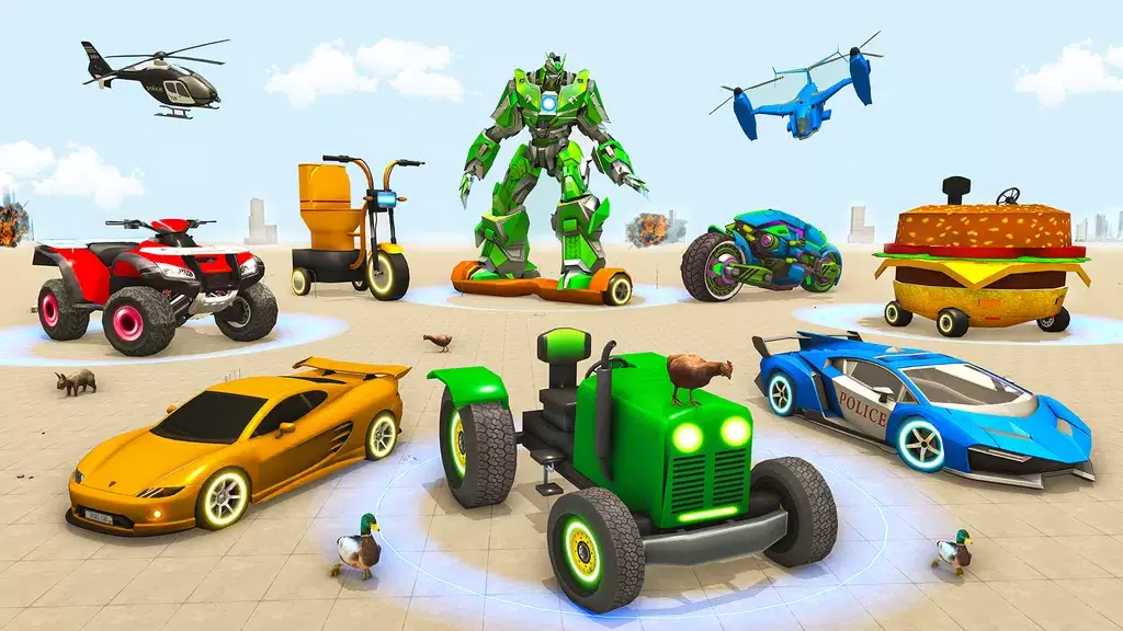 Police Tiger Robot Car Game 3d ekran görüntüsü 4