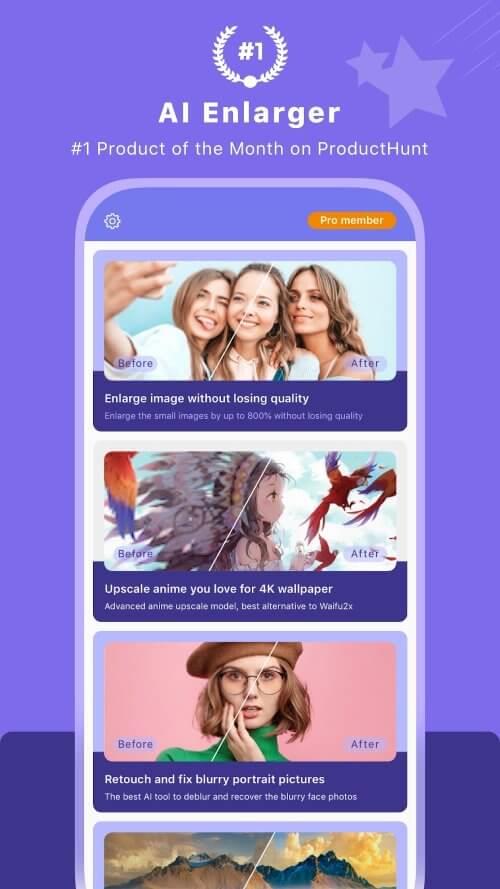AI Enlarger: for Photo & Anime Screenshot 1