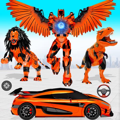 Flying Pigeon Robot Car Game captura de pantalla 