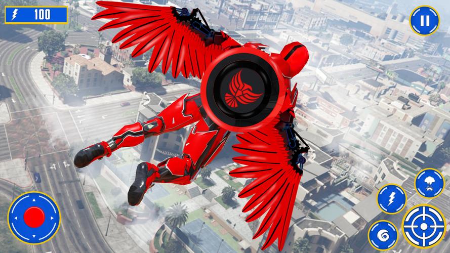 Flying Pigeon Robot Car Game captura de pantalla 