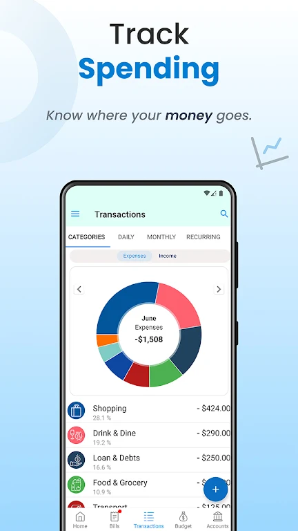 Bill Payment Organizer, Budget zrzut ekranu 4