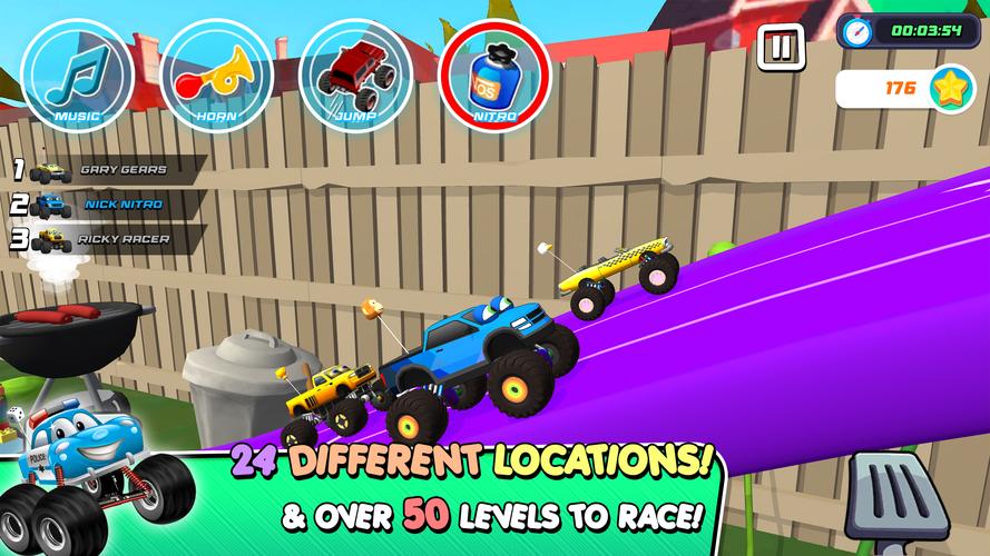 Monster Trucks Game for Kids 3 ekran görüntüsü 3