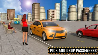 USA Taxi Car Driving: Car Game ekran görüntüsü 1