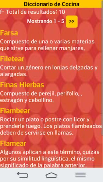 DiccionariodeCocina Screenshot 1