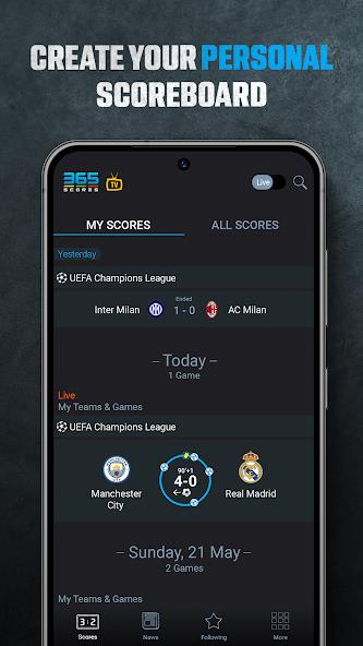 365Scores - Resultados en vivo captura de pantalla 