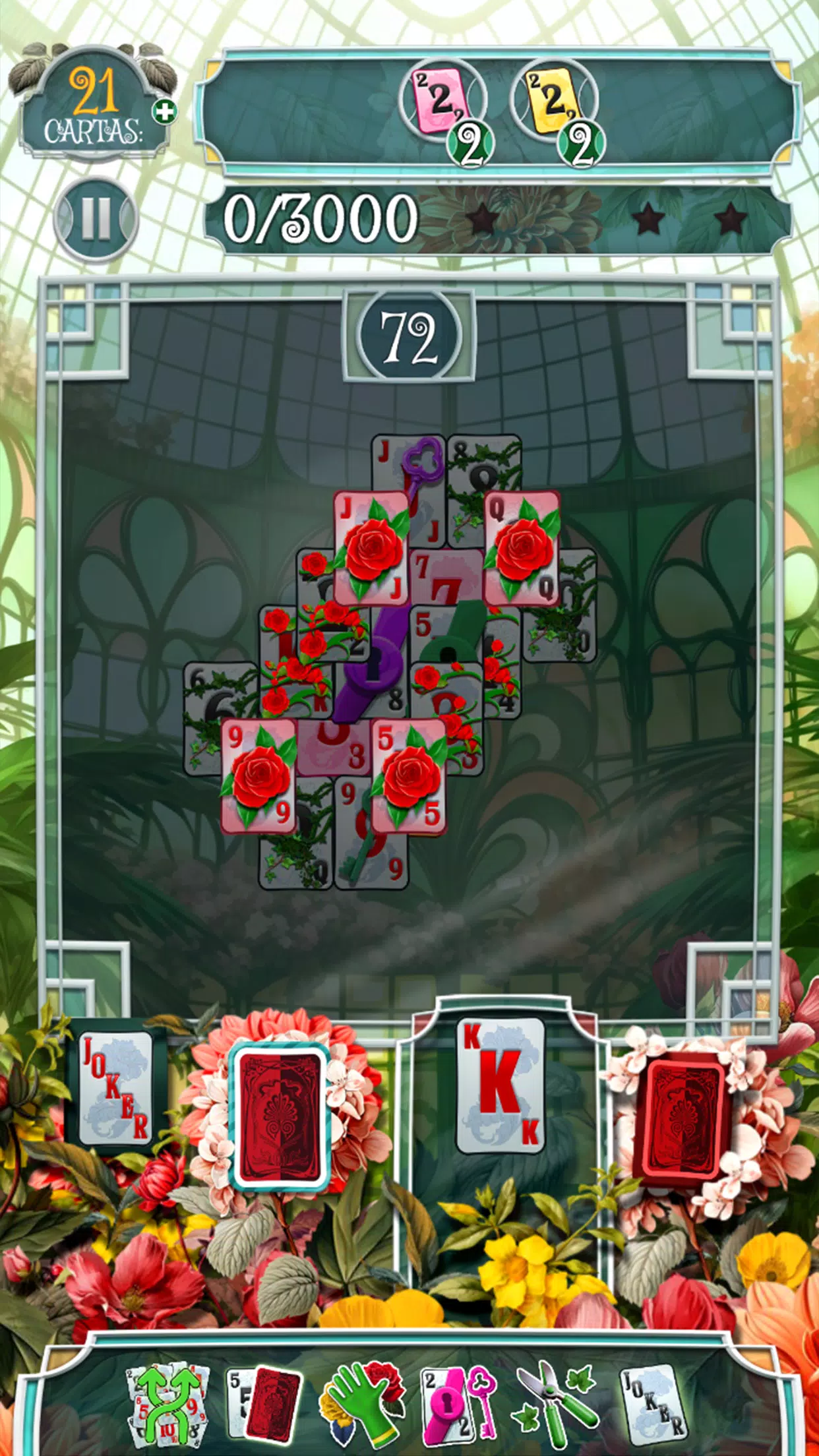 Greenhouse Solitaire TriPeaks ekran görüntüsü 4