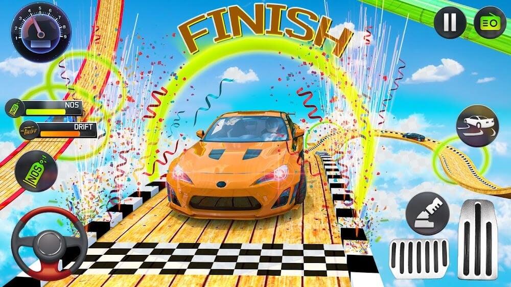 Mega Ramp Car Stunts Race captura de pantalla 