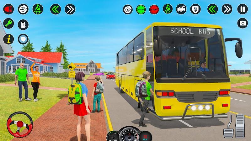 School Bus Driving Games 3D ekran görüntüsü 2