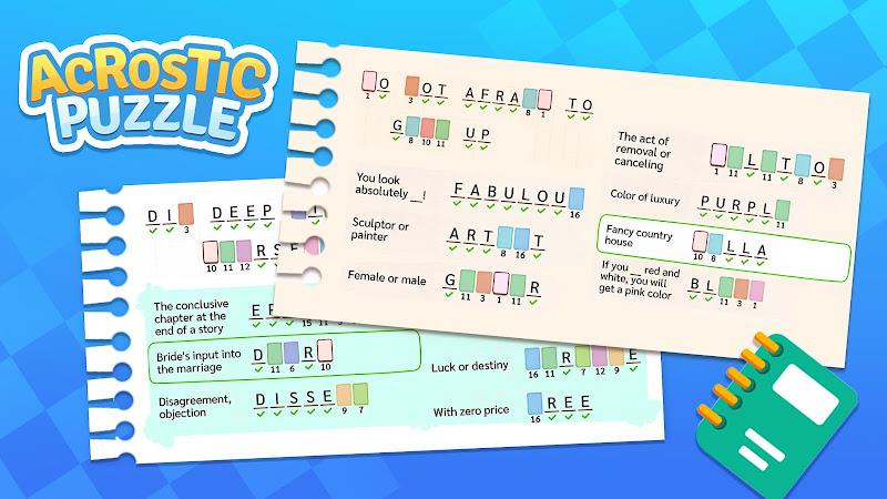 Acrostic Puzzle: Logic Fill in स्क्रीनशॉट 3