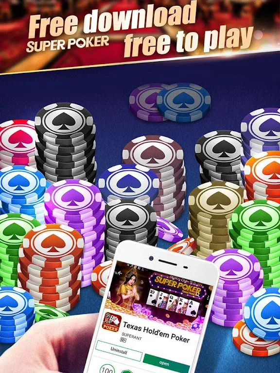 Super Texas Poker--Best Free Texas Hold’em poker应用截图第1张