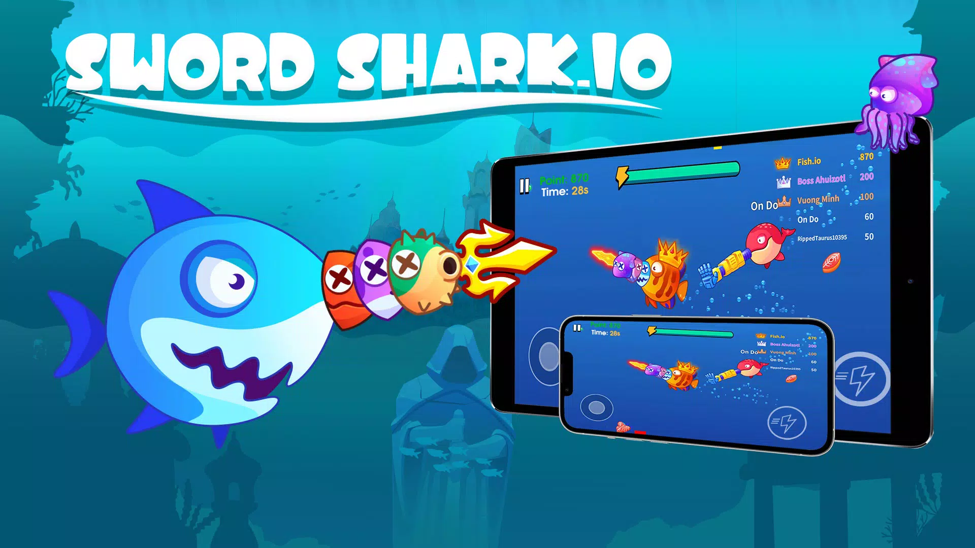 Sword Shark.io ảnh chụp màn hình 1