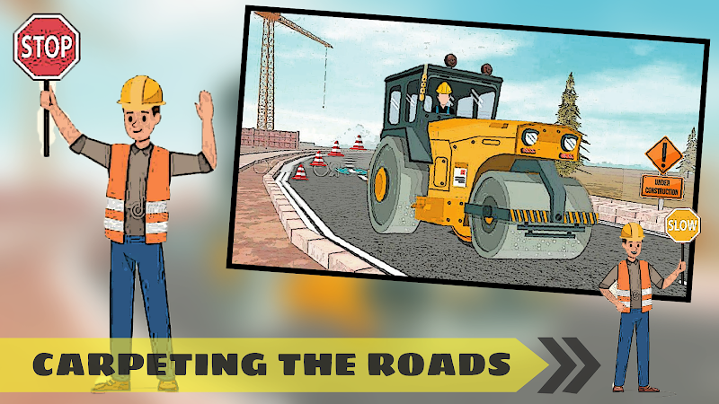 Highway road construction game screenshot 1