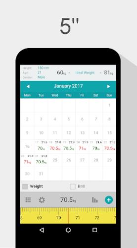 Weight Calendar स्क्रीनशॉट 1