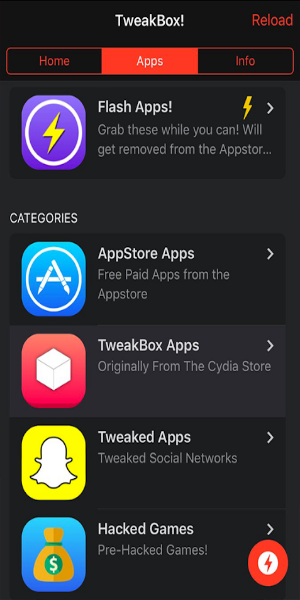 TweakBox captura de pantalla 