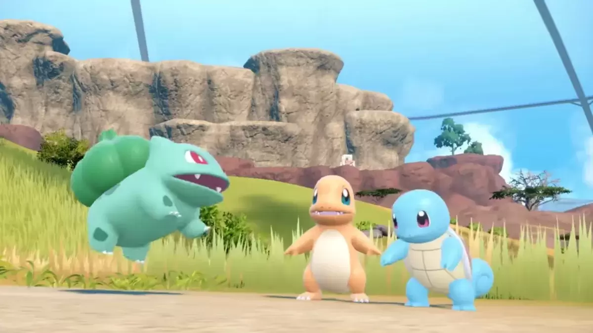 Gen 1 Starters Bulbasaur, Charmander และ Squirtle ในPokémon Scarlet & Violet