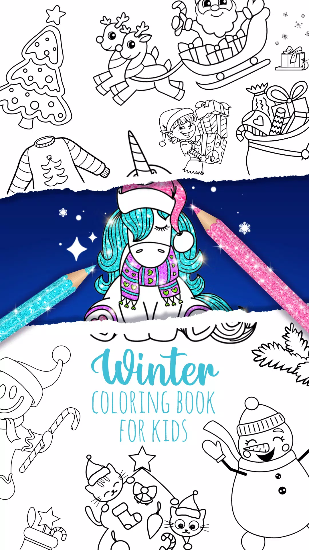 Christmas kids coloring ảnh chụp màn hình 1