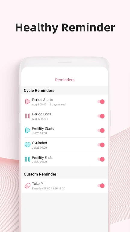 PinkBird Period Tracker экрана 4