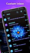 Blue Blossoms SMS Theme screenshot 1