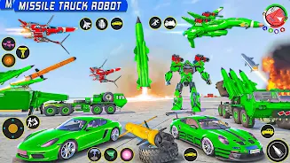 Army Truck Robot Car Game 3d スクリーンショット 1