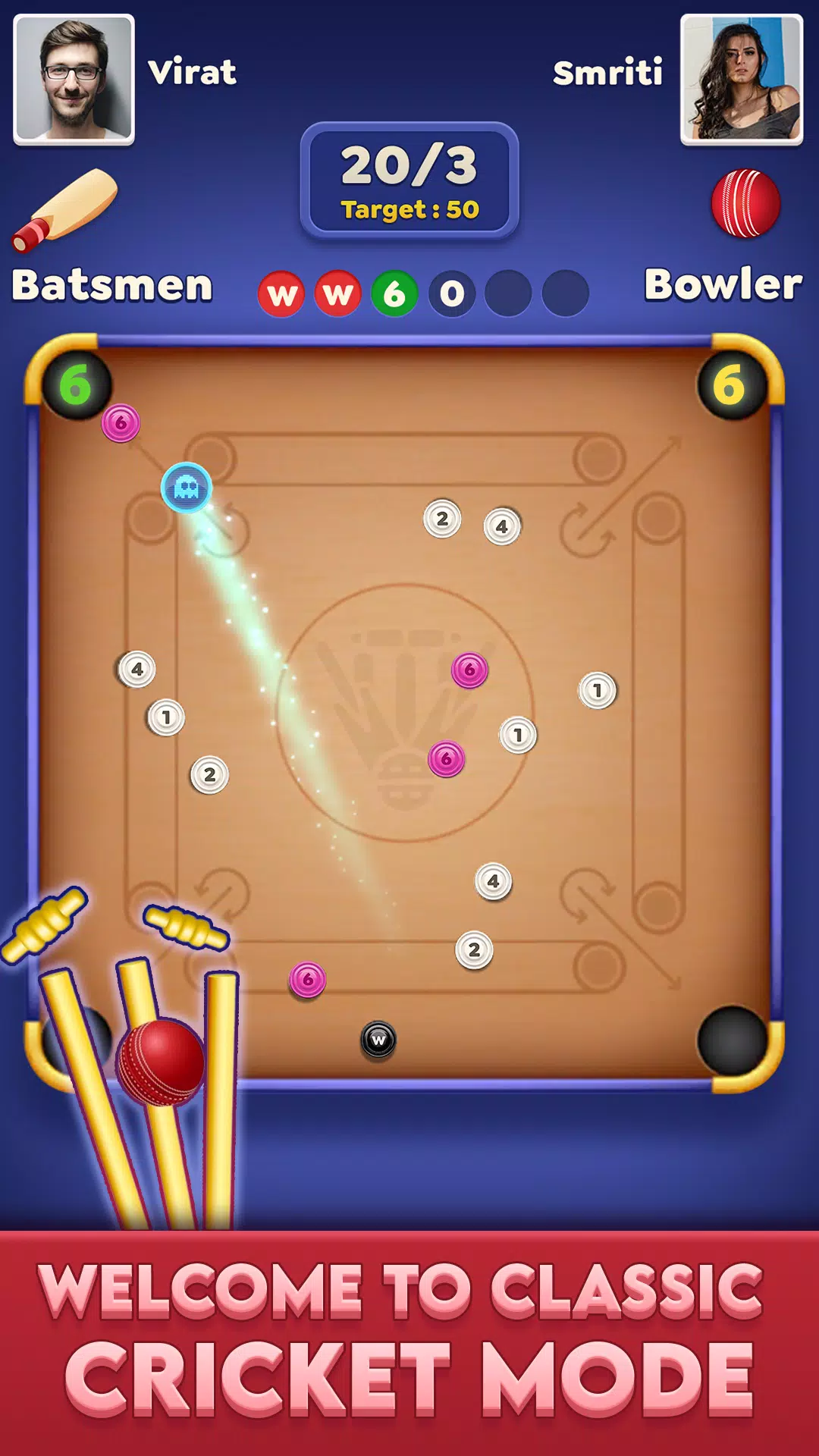 Carrom Cricket zrzut ekranu 2