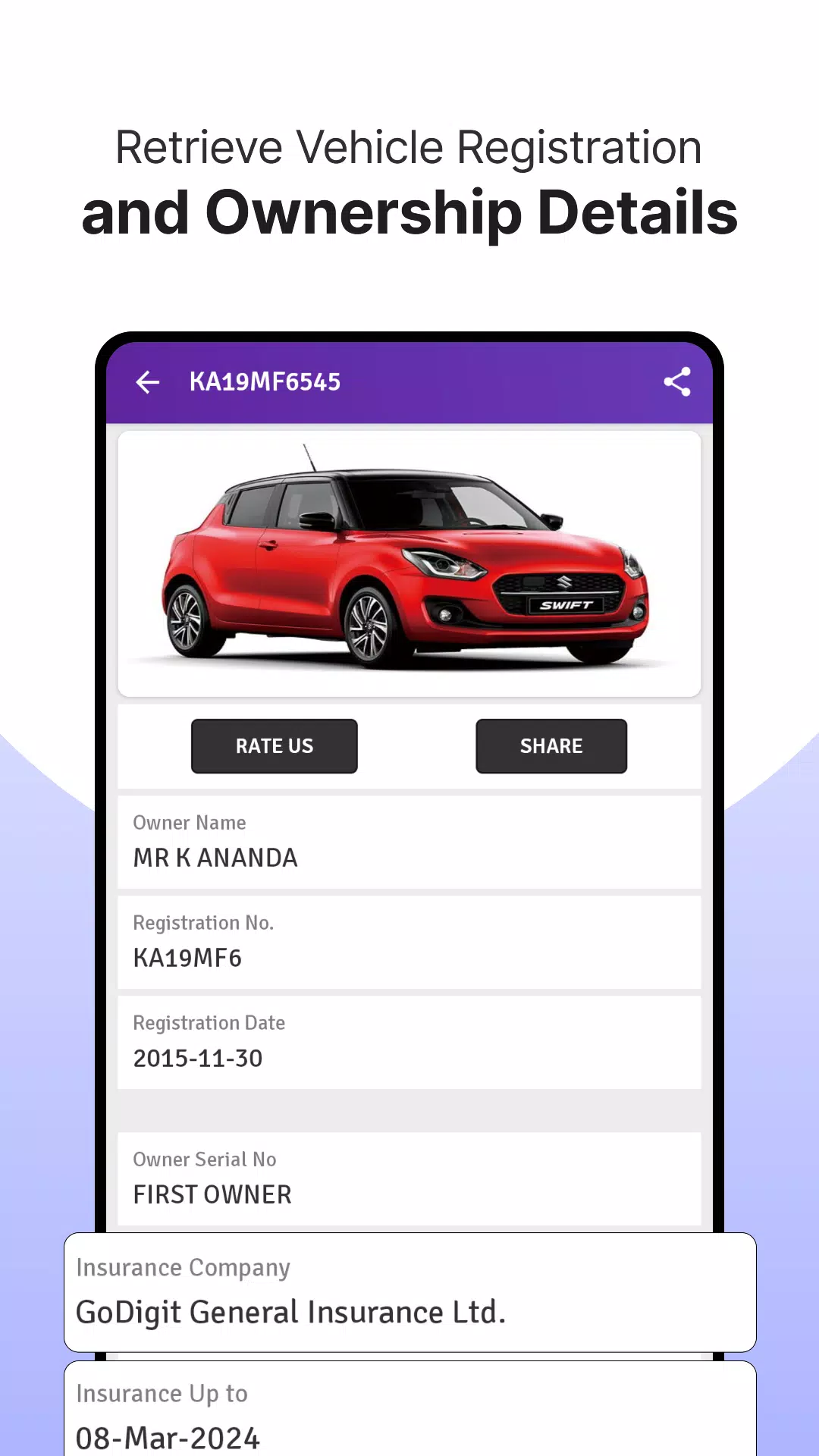 RTO Vehicle Info App, Challan ekran görüntüsü 2