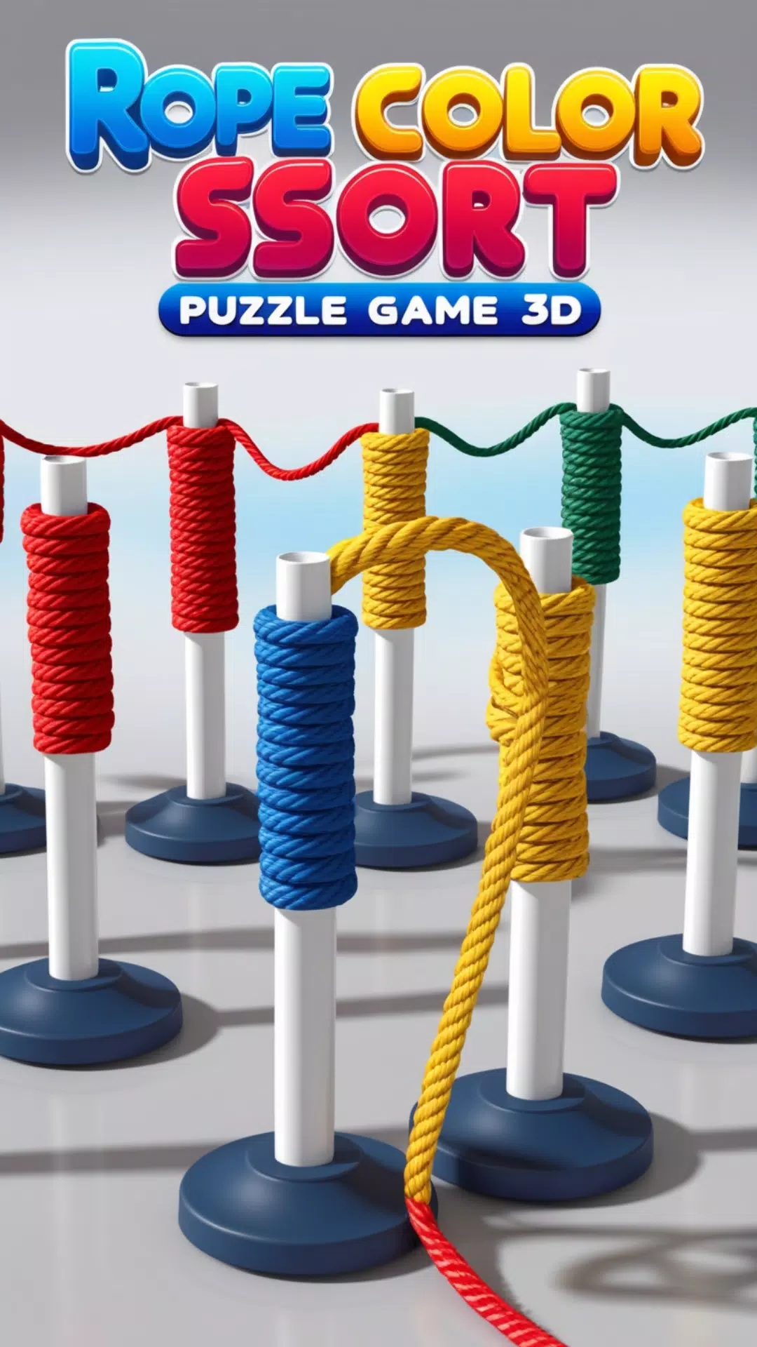 Rope Color Sort Puzzle Game 3D ekran görüntüsü 4