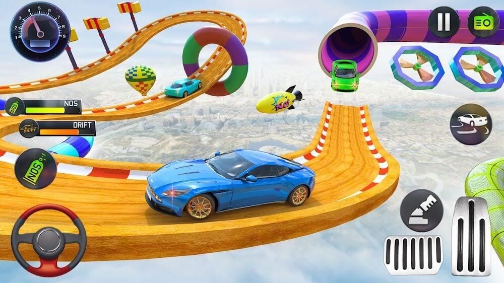 Mega Ramp Car Stunts Race captura de pantalla 