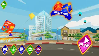 Pipa Layang Kite Flying Game स्क्रीनशॉट 1