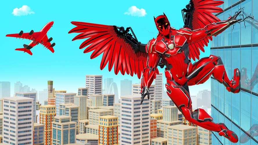 Flying Pigeon Robot Car Game captura de pantalla 