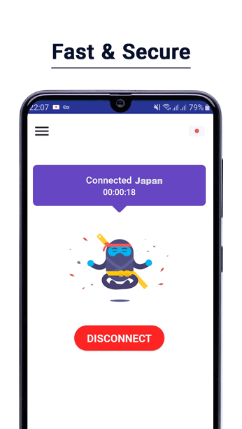 Ninja VPN – Faster, Safer Internet ဖန်သားပြင်ဓာတ်ပုံ 3