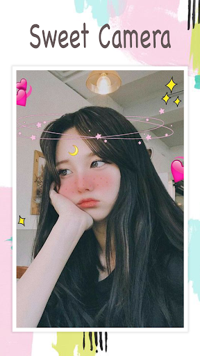 Live face sticker sweet camera screenshot 1