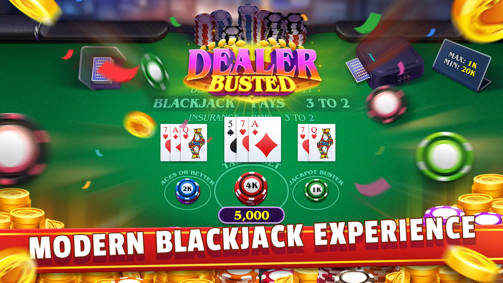 Modern Blackjack screenshot 1