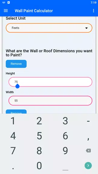 Screenshot Wall Paint Calculator 2