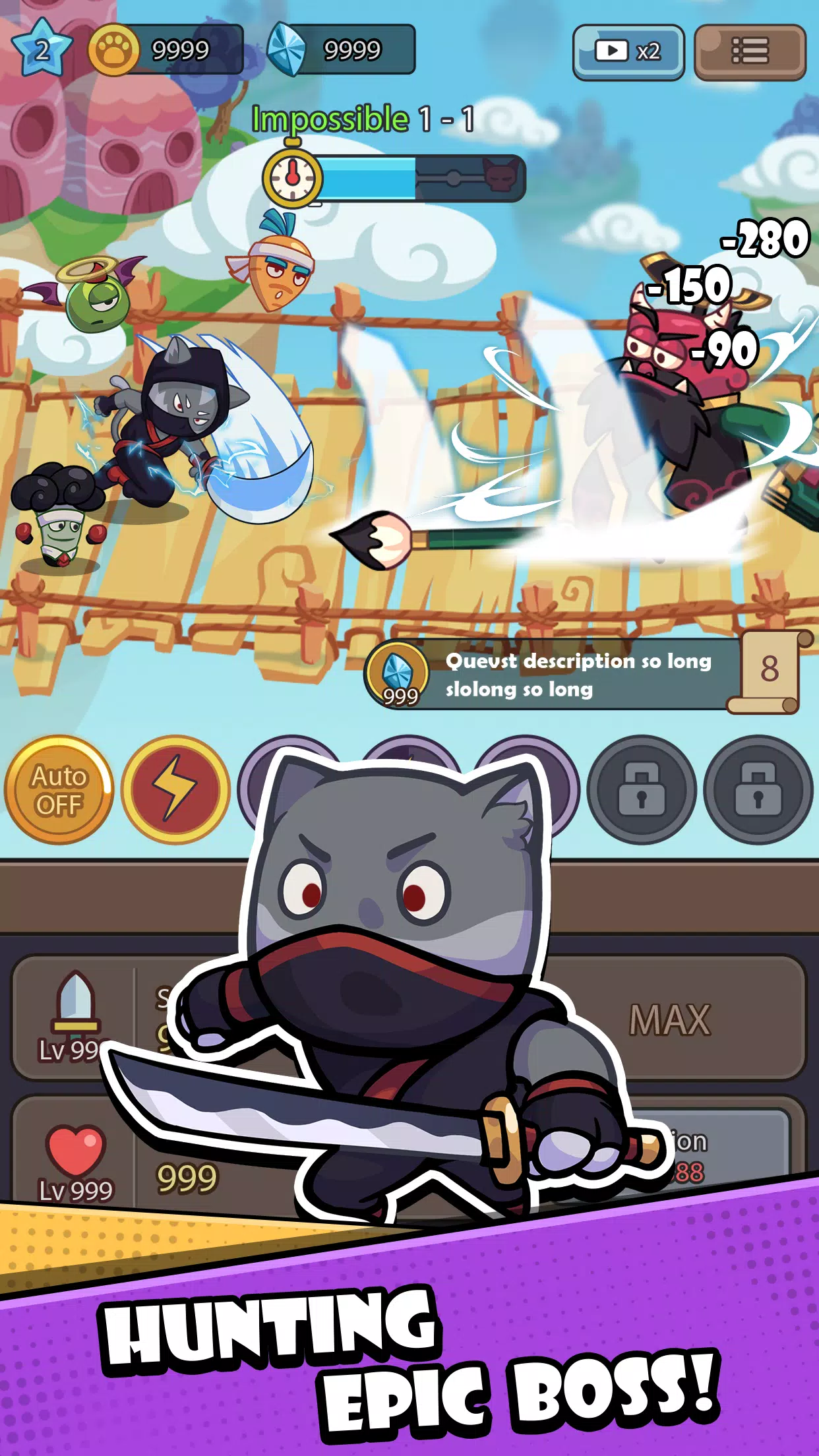 Cat Hero: Idle RPG War Screenshot 4