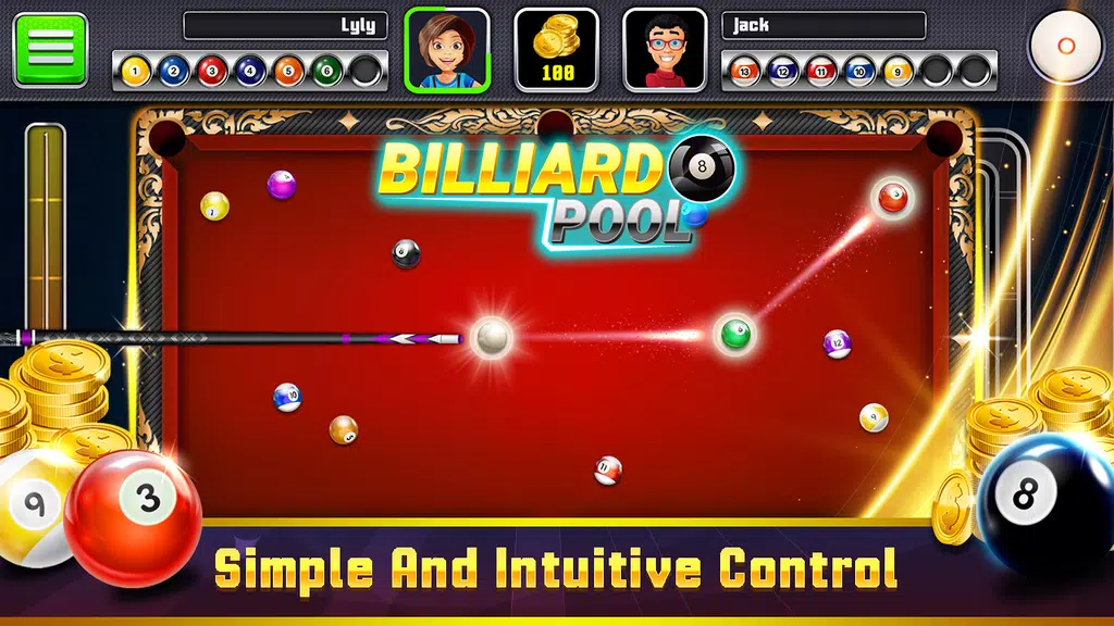 Billiards 8 ball captura de pantalla 