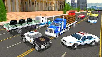 Transporter Truck Driving 3D captura de pantalla 