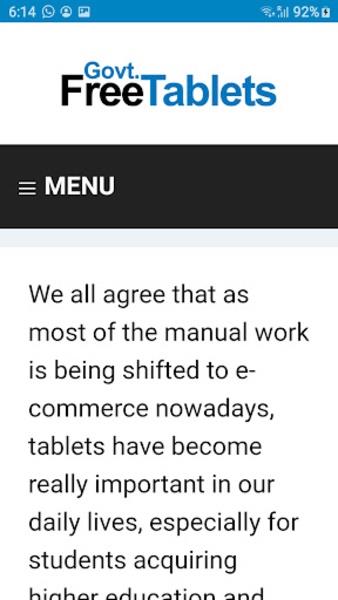 Free Government Tablets captura de pantalla 