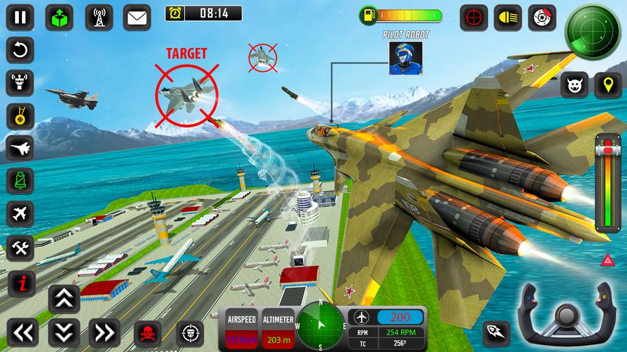 Roboter-Pilot-Flugzeug-Spiele Screenshot 4