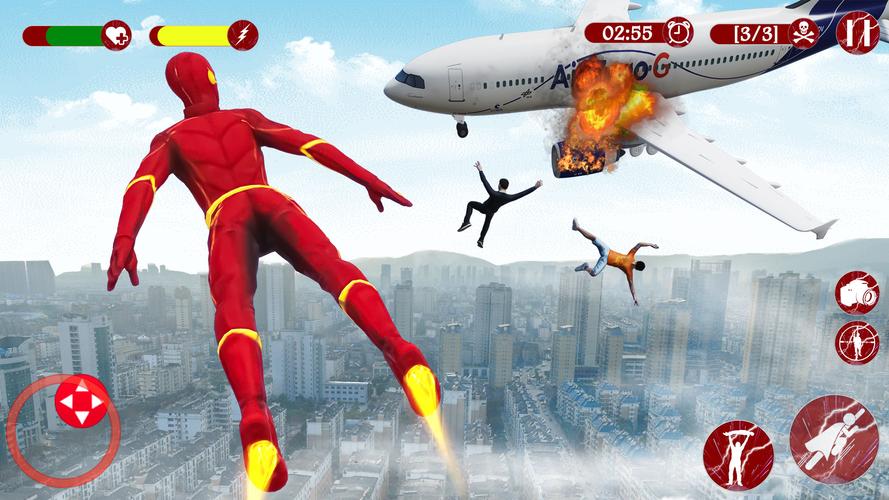 Super Speed: Flying Hero Games captura de pantalla 