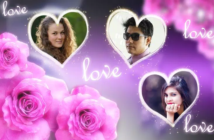 Love Photo frames Collage ဖန်သားပြင်ဓာတ်ပုံ 1