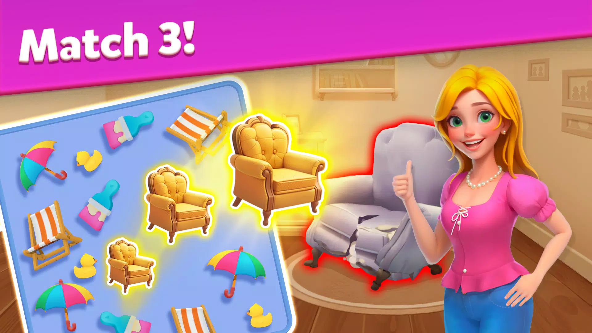 Triple Match Town: 3D Match ảnh chụp màn hình 2