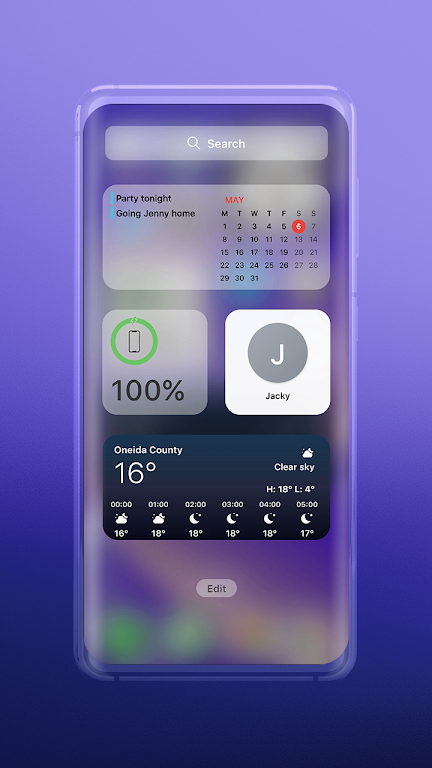 Widgets: ios 17 theme স্ক্রিনশট 3