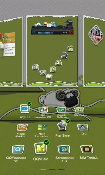 Next Launcher Theme P.Sheep screenshot 4