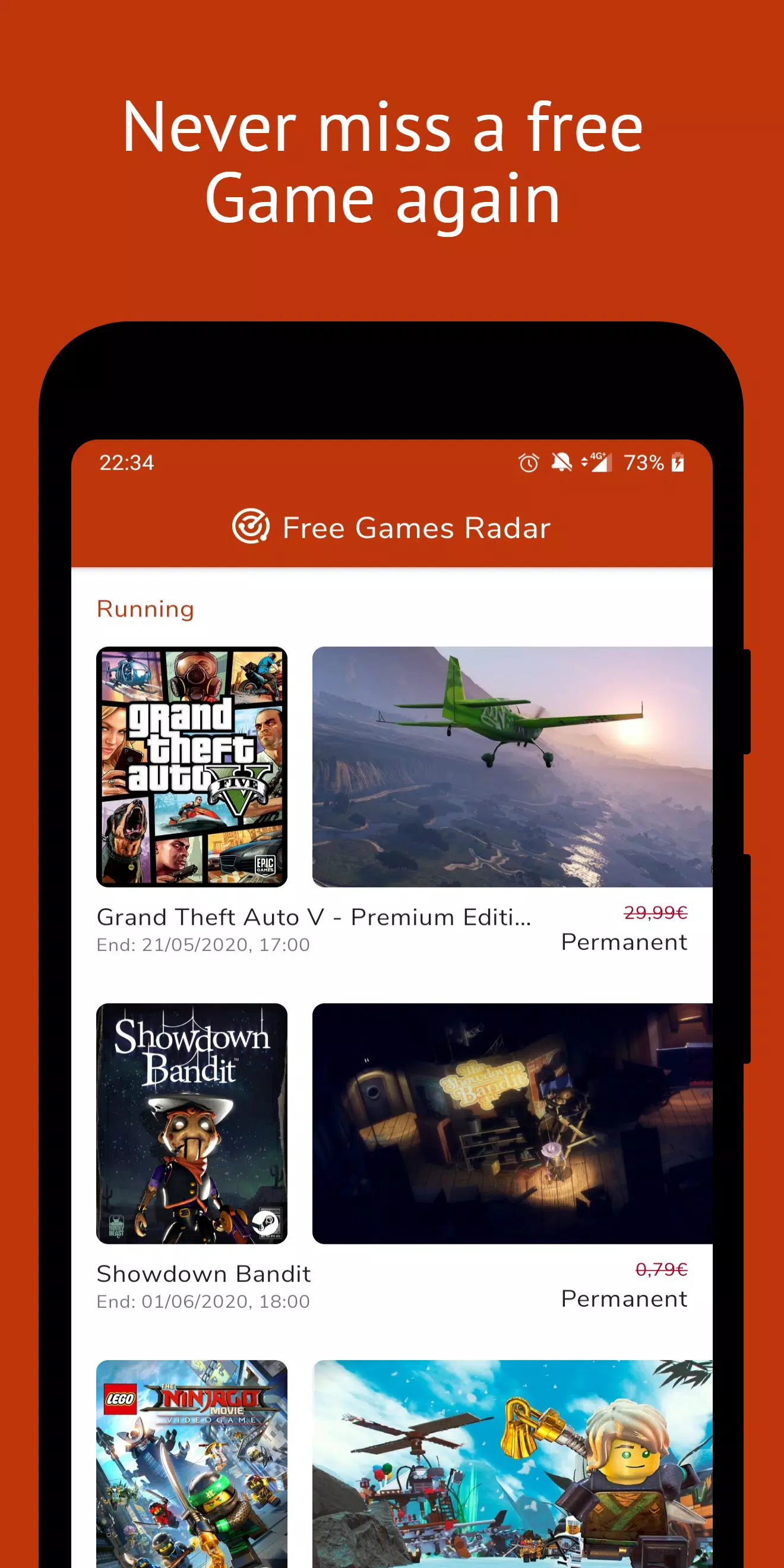 PC Games Radar for Epic Games, zrzut ekranu 1