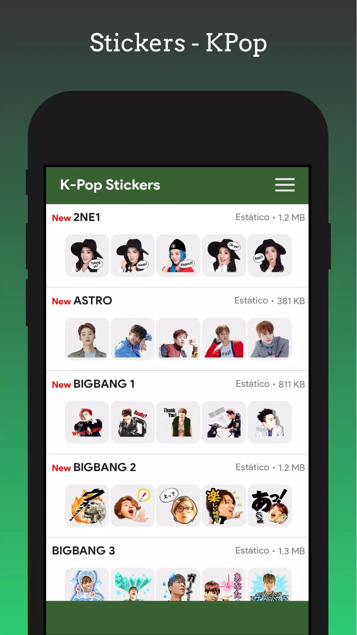 Stickers - KPop Korean BT24应用截图第1张